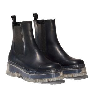 NWOB Marc Jacobs The Stomper Leather Boot Black Size 8 (38)